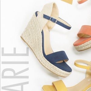 Wedge Navy Blue Strap Espadrille SODA - Size 10